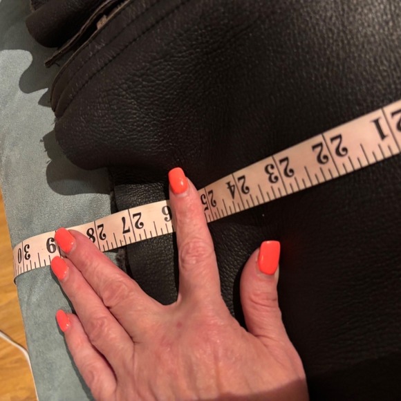 OPIFIX VTG Aviator Black Leather Shearling Lined Riri Zip Jacket Italy 40/Medium - Picture 12 of 14